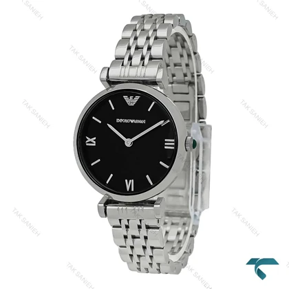 ساعت امپوریو آرمانی زنانه سیلور صفحه مشکی Armani-7999-L