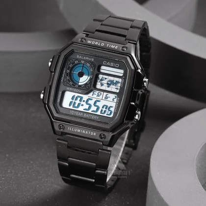 ساعت کاسیو دیجیتالی مشکی Casio AE-1200-KK