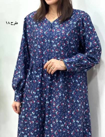 پیراهن مانتویی پاییزه طرحدار آیسو سانیا 2