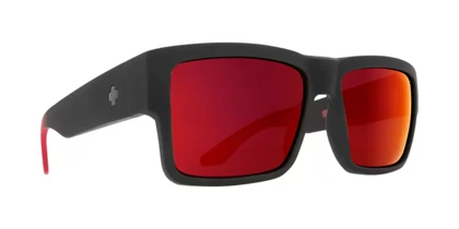 عینک آفتابی اسپای Spy Cyrus Soft Matte Black Red Fade Happy Gray Green W Red Flash