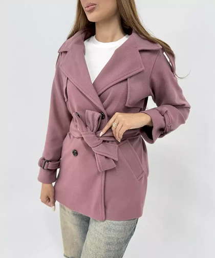 ترنچ کت چهاردکمه کد pm002 برند ردا