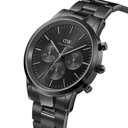ساعت دنیل ولینگتون مردانه سه موتوره تمام مشکی DW-5428-G