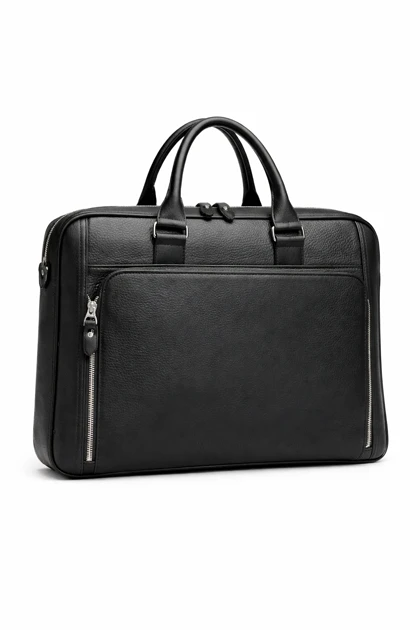 کیف اداری چرم طبیعی دوزیپ t4