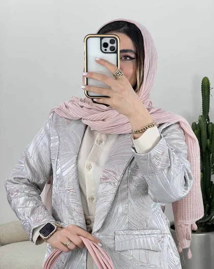 کت مزونی یقه آمریکایی(2)کد3369