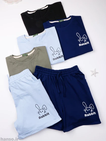 ست تیشرت و شلوارک طرح Rabbit آفر Offer