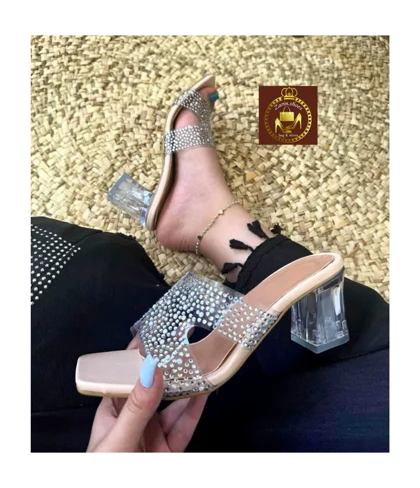 صندل و روفرشی طلقی نگینی مجلسی زنانه