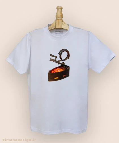 تیشرت مردانه و زنانه نوستالژی طرح اتو ذغالی