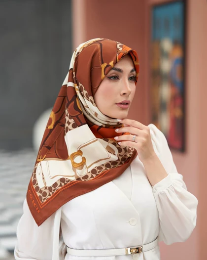 روسری ابریشم توییل (قواره 100) 30289