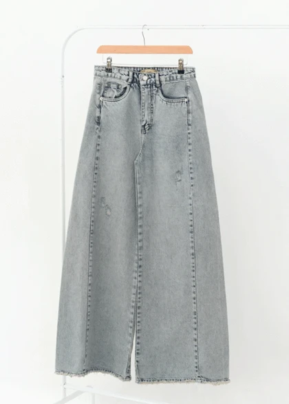 شلوار فول بگ جین زاپ‌دار