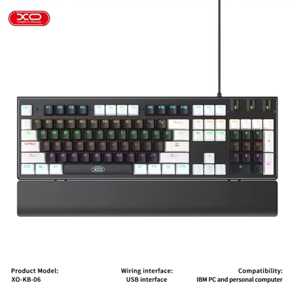 ست گیمینگ موس و کیبورد سیمی با نورپردازی RGB ایکس او KB-06