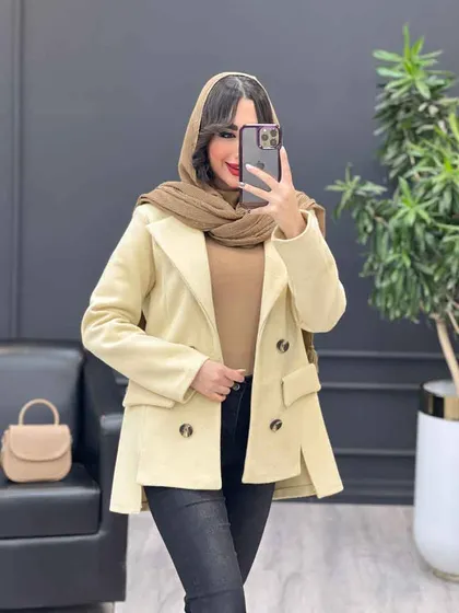 پالتو چهاردکمه جیب نما