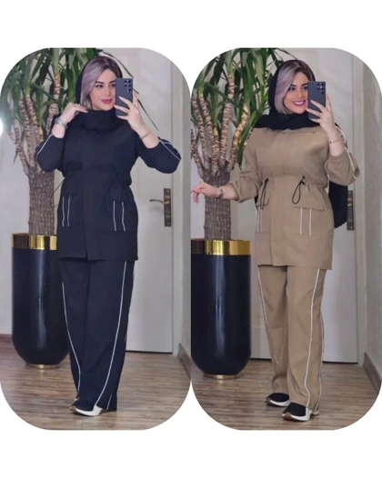 مانتو و شلوار مغزی دوزی