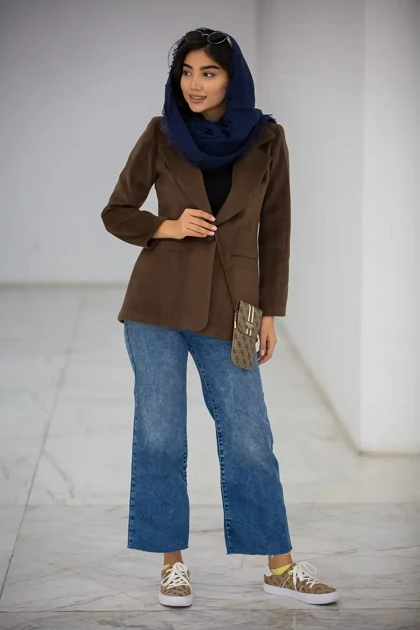 پالتو کت جناقی تک دکمه