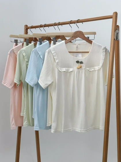 ست لباس راحتی بلوز و شلوارک کد 101