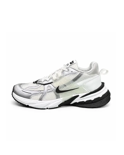 کفش کتانی مردانه بزرگ پا نایکی v2k سفید نقره ای مشکی Nike V2k