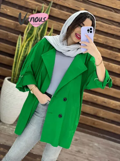 مانتو لینن چهار دکمه