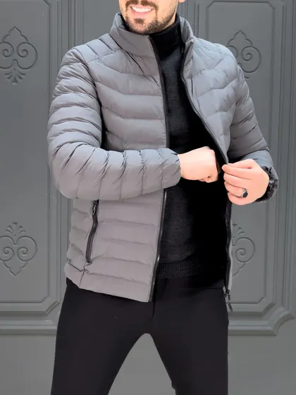 کاپشن T7888 خاکستری