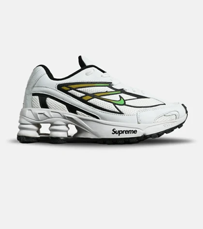 کفش کتانی مردانه سفید سبز نایک NIKE x SUPREME shox ride 2 مدل 7057