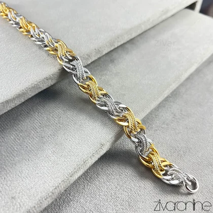 دستبند زنانه طرح یورمن دورنگ ژوپینگ 40112