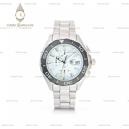 ساعت مچی تگ هویر کورنوگراف بند سیلور صفحه سفید Tag Heuer