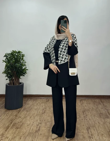 مانتو مجلسی سوزندوزی پینکا