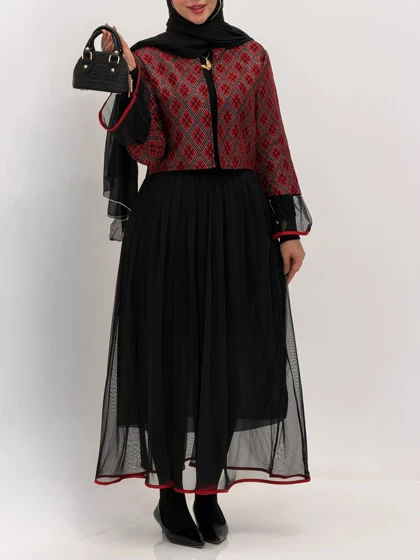 3860-کت و دامن گیلاس