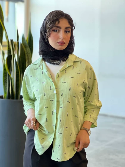 شومیز miumiu آستین سه ربع