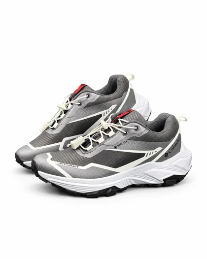 کفش کتانی رانینگ مردانه کلمبیا گورتکس طوسی سفید Columbia Goretex