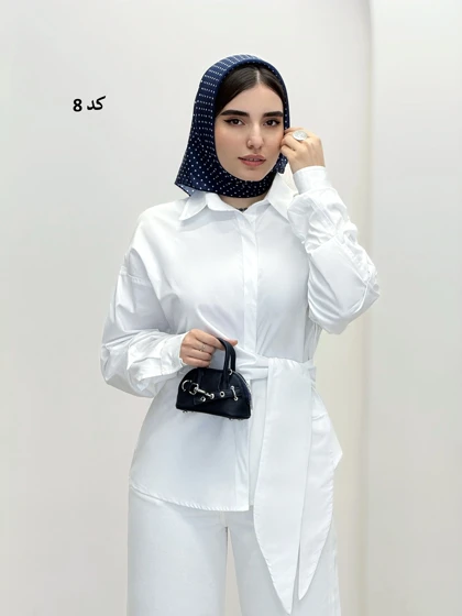 7038-مینی اسکارف خال‌خالی