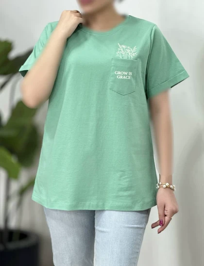 تیشرت زنانه گلدوزی گریس