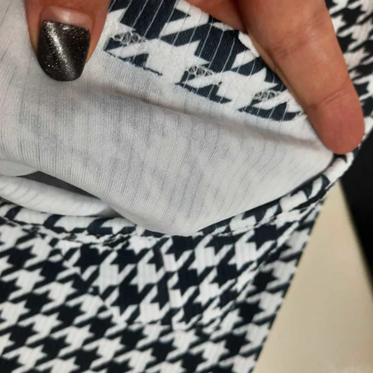 کراپ شلوارمشکی طرح خرگوش شطرنجی دخترانه