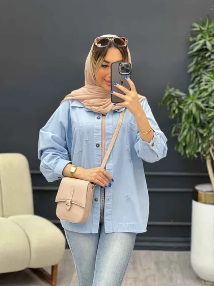 مانتو دو جیب زاپ‌دار دنیز