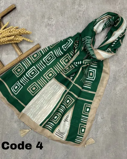 شال نخی میکس سبز 3509