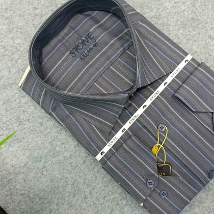 پیراهن استین بلند مردانه _ طرح راه راه قواره کلاسیک