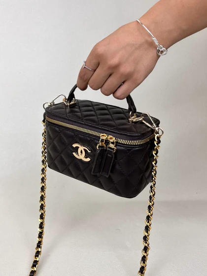 کیف زنانه باکسی دوختی آینه دار شنل CHANEL کد 1670