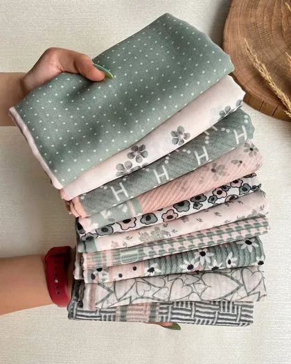 مینی اسکارف سبز دست دوز 3939