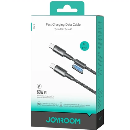 کابل تایپ سی 60 وات جویروم Joyroom مدل S-A50 طول 1.2 متر با نگهدارنده