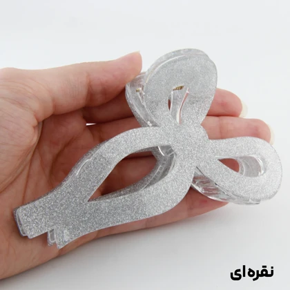 کلیپس دخترانه مدل پاپیون خطی شاین دار