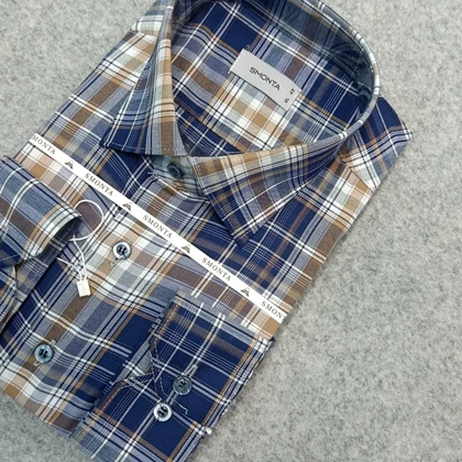 پیراهن طرحدار مردانه قواره ازاد ( قواره کلاسیک ) _ استین بلند