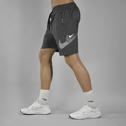 شلوارک ورزشی مردانه نایک مدل DRI FIT_D8061 طوسی تیره