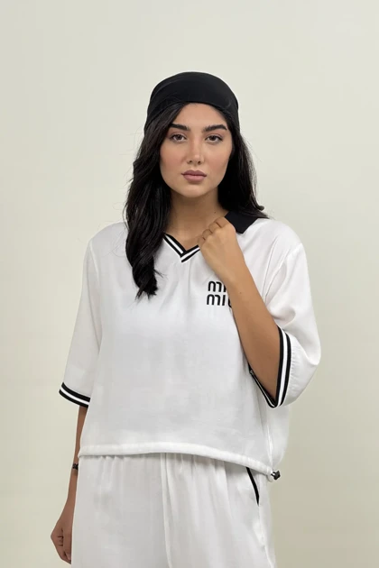 ست زنانه شومیز و شلوار اسپرت miu miu