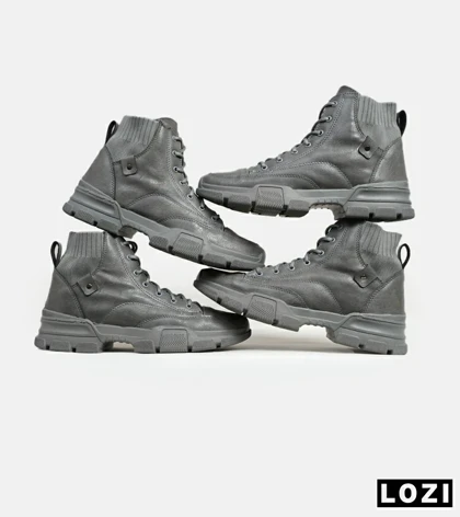 بوت چرمی مردانه طوسی Timberland