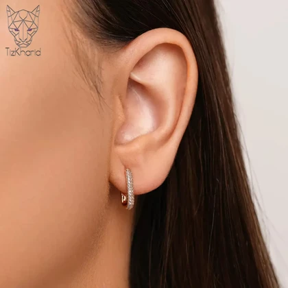 گوشواره ژوپینگ حلقه‌ای سیمپل لاکچری