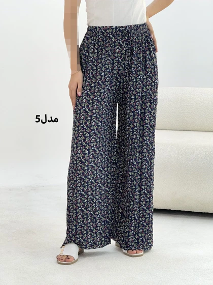 شلوار زنانه پلیسه گل‌دار|آراسز