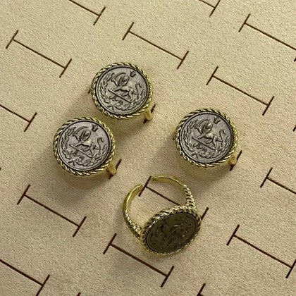 انگشتر سکه‌ای پهلوی