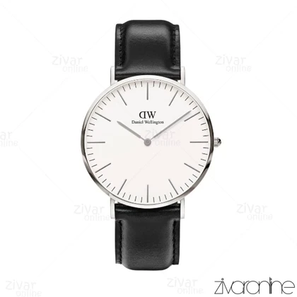 ساعت دنیل ولینگتون مردانه بند چرمی صفحه سفید 103541