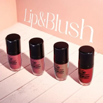 رژ لب و رژگونه جامد مات گلدن رز مدل Velvet Touch شماره 02 – 3.5 گرم