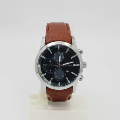 ساعت مچی مردانه الگانس Elegance با بند چرم و سبک 3موتوره