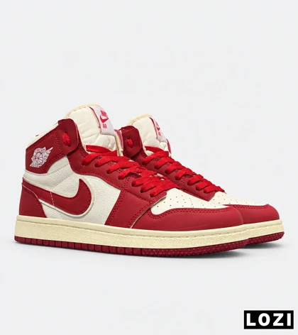 کتانی نایک Air Jordan 1 قرمز کرم مدل 9714 استایل خاص و خیابانی