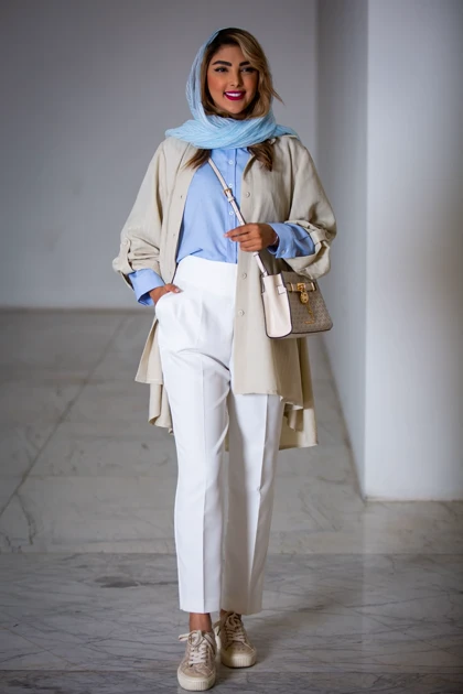 مانتو ژاکارد پیراهنی پایین کلوش